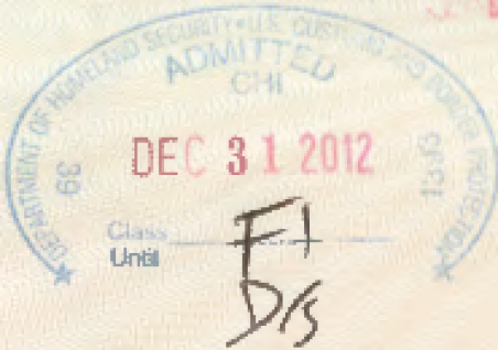 F-1 Stamp